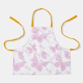 roze Butterfly Kinder naam schattige meisjes Schort (Voorkant)