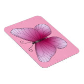 Roze Butterfly Magnet Magneet (Rechterzijde)