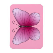 Roze Butterfly Magnet Magneet (Verticaal)