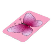 Roze Butterfly Magnet Magneet (Linkerzijde)