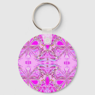 "Roze Butterfly Mandala" Sleutelhanger
