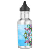 Roze Butterfly Mandala Whimsical Hand Drawn Waterfles (Links)