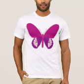 Roze Butterfly Mannen T-Shirt (Voorkant)
