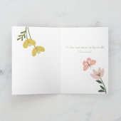 Roze Butterfly Moederdag Kaart (Binnen)