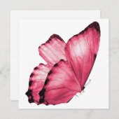 Roze Butterfly Notecard (Voorkant / Achterkant)