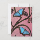 Roze Butterfly Pair Bridal Shower Uitnodiging (Achterkant)