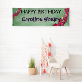 Roze Butterfly Princess Birthday Banner (Insitu)