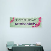 Roze Butterfly Princess Birthday Banner (Beurs)