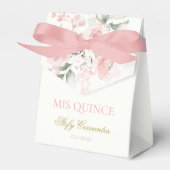 Roze Butterfly Quinceañera Bedankdoosjes (Voorkant Zijde)