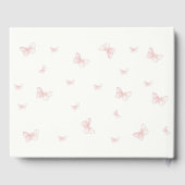 Roze Butterfly Quinceañera Gastenboek (Achterkant)