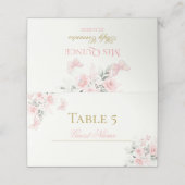 Roze Butterfly Quinceañera Plaatskaartje (Buitenkant ongevouwen)