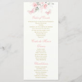 Roze Butterfly Quinceañera Programmakaart (Voorkant)