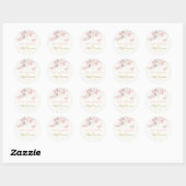 Roze Butterfly Quinceañera Ronde Sticker (Vel)