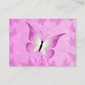 Roze Butterfly Quinceañera RSVP-kaart Advieskaart (Achterkant)