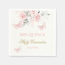 Roze Butterfly Quinceañera Servet