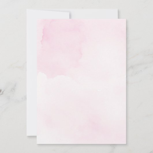 Roze Butterfly Quinceañera Uitnodiging (Achterkant)