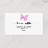 Roze Butterfly-rolkaartje Informatiekaartje (Voorkant)