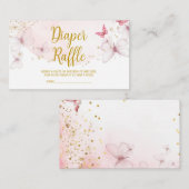 Roze Butterfly-rolkaartje Informatiekaartje (Voorkant / Achterkant)