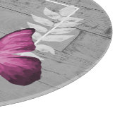 Roze Butterfly Rustic Personalized Cutting Board Snijplank (Hoek)