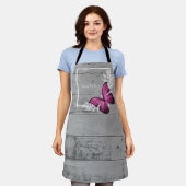 Roze Butterfly Rustic Personalized Schort (Gedragen)