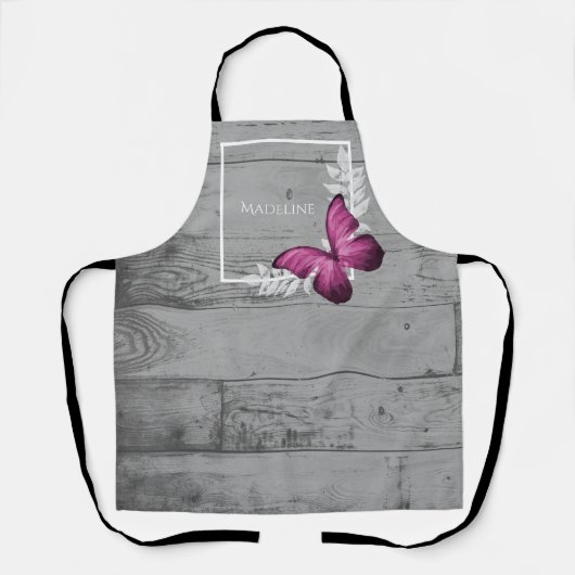 Roze Butterfly Rustic Personalized Schort (Voorkant)