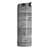 Roze Butterfly Rustic Personalized Thermal Tumbler Thermosbeker (Gedraaid links)