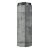 Roze Butterfly Rustic Personalized Thermal Tumbler Thermosbeker (Achterkant)