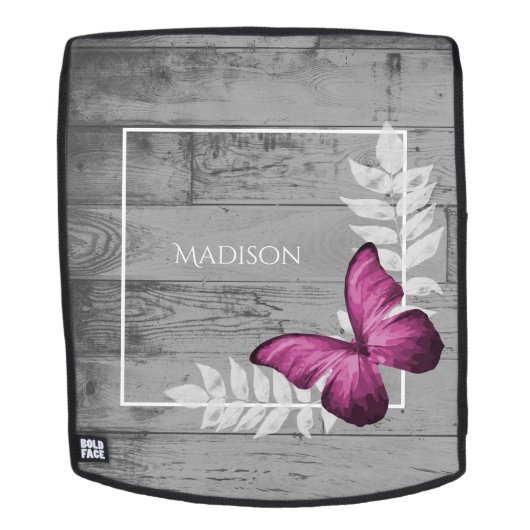 Roze Butterfly Rustic Specialized Backpack (Verwijderbaar gezicht)