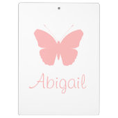 Roze Butterfly Silhouette Design (gepersonaliseerd Klembord (Achterkant)