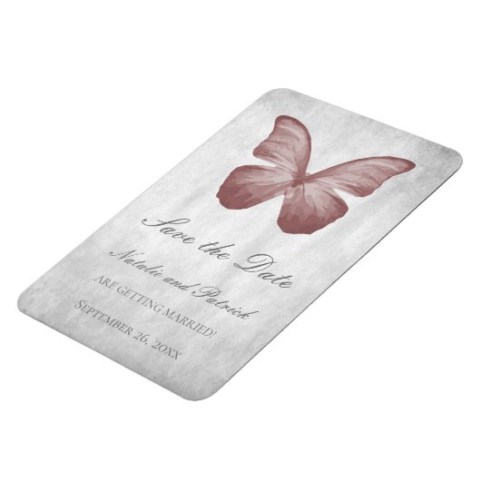 Roze Butterfly sparen de Magnet van de Datum Magneet (Linkerzijde)