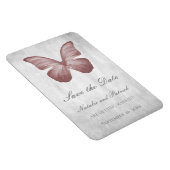 Roze Butterfly sparen de Magnet van de Datum Magneet (Rechterzijde)