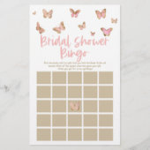 Roze Butterfly Thormbingo Vrijgezellenfeest Game Briefpapier (Voorkant)