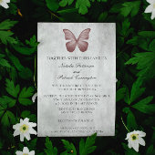 Roze Butterfly Weddenschap Kaart