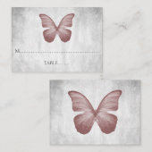 Roze Butterfly Weduwgoedkaarten Plaatskaartje (Voorkant / Achterkant)