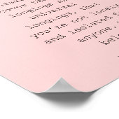 Roze Butterly F Scott Fitzgerald Literature Quote Poster (Hoek)