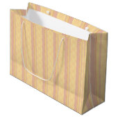 Roze Buttery Wit Antiek Damask Stripe Groot Cadeauzakje (Voorkant Gekanteld)