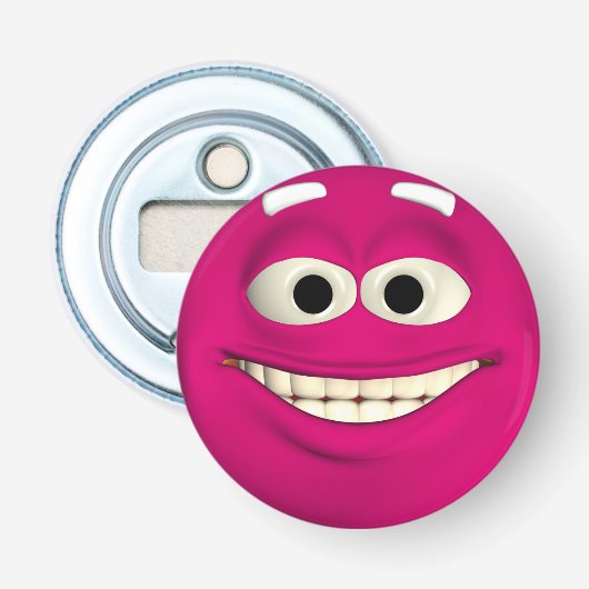 Roze Button Flesopener (Voorkant)