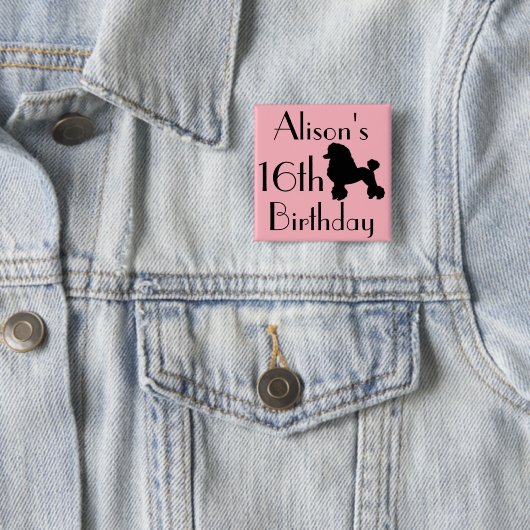 Roze Button geïnspireerd door de roze roodroos van (In situ)