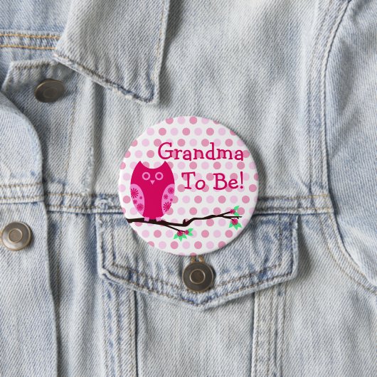 Roze Button "Grandma to be" Baby shower (In situ)