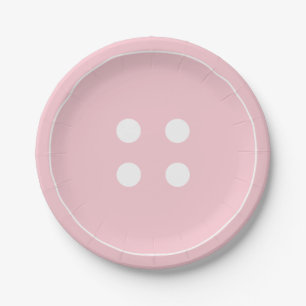 Roze Button Papieren Borden Papieren Bordje