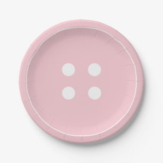 Roze Button Papieren Borden Papieren Bordje