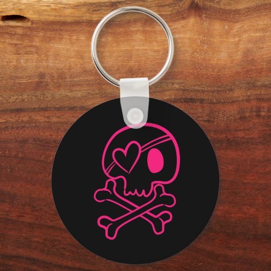 Roze Button Sleutelhanger (Voorkant)