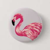 Roze Button ter illustratie van vogel (Voorkant)