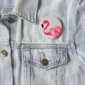 Roze Button ter illustratie van vogel (In situ)