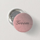 Roze Button van de Groom van de Grunge (Voorkant /achterkant)