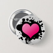 Roze Button van de hartspier (Voorkant /achterkant)