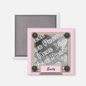 Roze Buttonnen & beugels magneet (Voorkant / Achterkant)