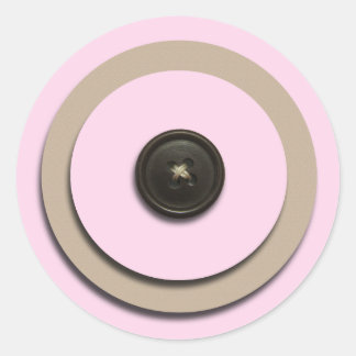 Roze Buttonnen & Brackets Envelope Seals Ronde Sticker