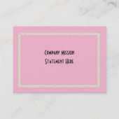 Roze Buttonnen KruispuntVisitekaartjes Visitekaartje (Achterkant)