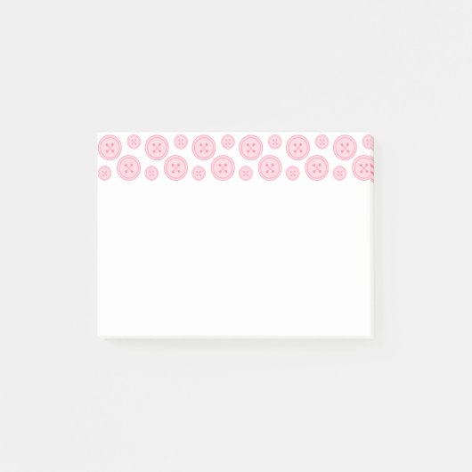 Roze Buttonnen Post-it® Notes (Voorkant)